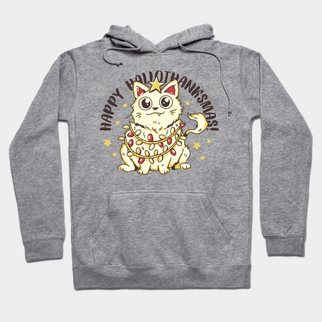 Purr-fect Holiday Cheer Hoodie by Life2LiveDesign